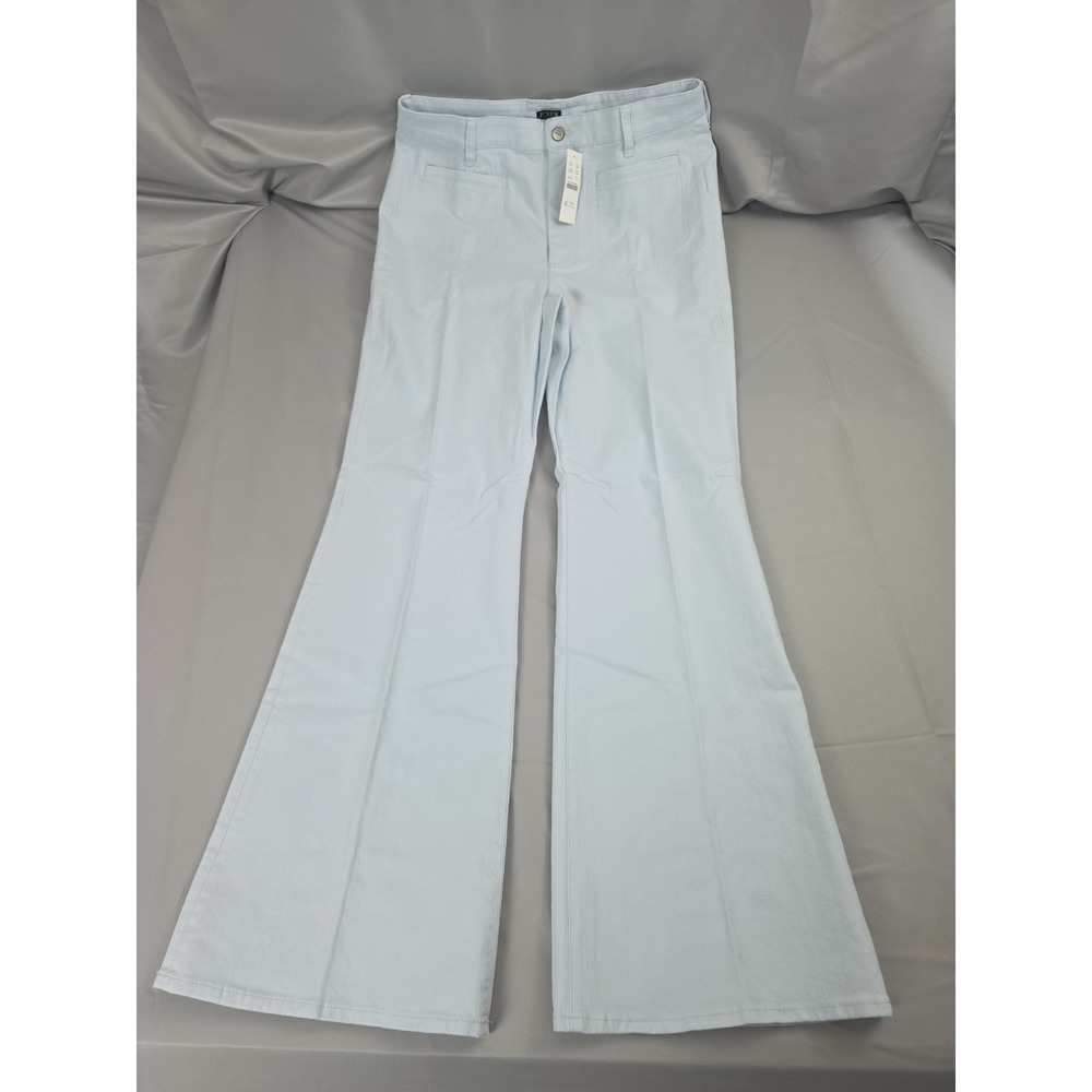 J.Crew Vintage Flare Pant Womens Super High Rise Quiet Sky Wash Twill Sz: 30